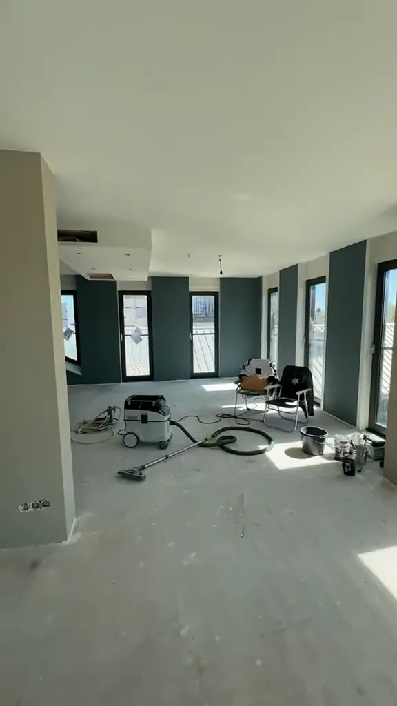 Spuitwerk in een nieuwbouwwoning