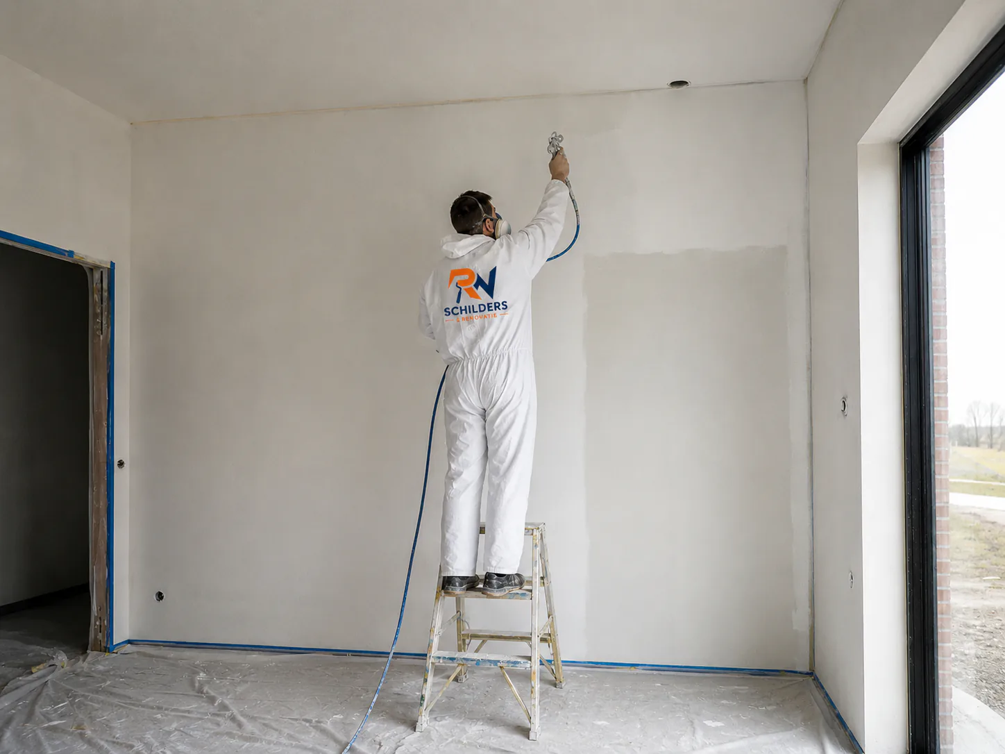 Spuitwerk door RN Schilders in Woerden